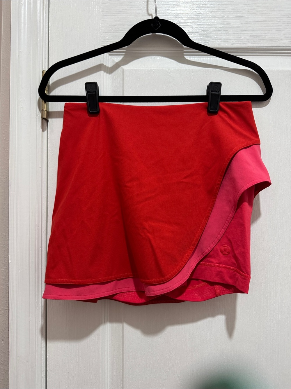 lululemon athletica Red & Pink Asymmetrical Sport Skirt